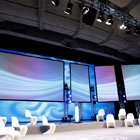 Il palco pronto per un congresso